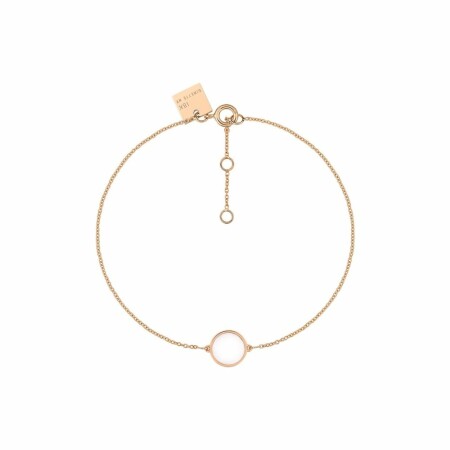 Bracelet Ginette NY MINI EVER en or rose et agate blanche