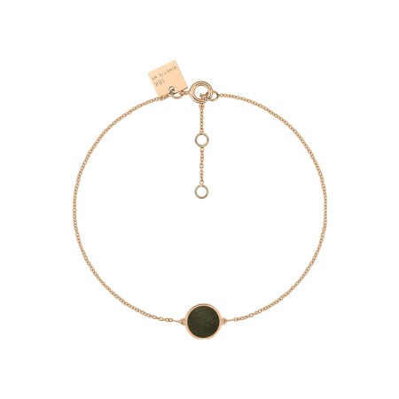 Bracelet GINETTE NY EVER en or rose et obsidiennes