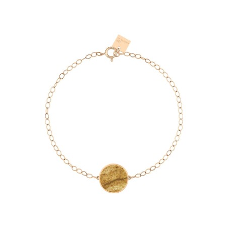 Bracelet GINETTE NY EVER en or rose et jaspe