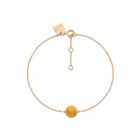 Bracelet Ginette NY MINI EVER DISC en or rose et jaspe