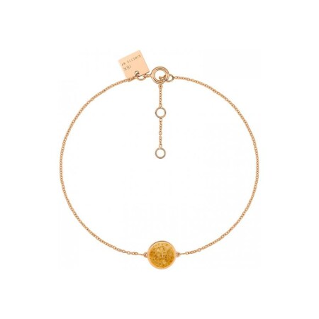 Bracelet GINETTE NY MINI EVER en or rose et jaspe