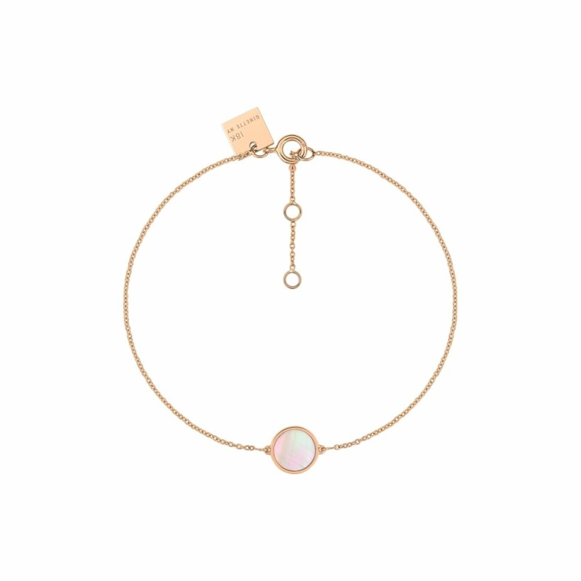GINETTE NY Mini Ever Disc bracelet, rose gold and pink mother-of-pearl