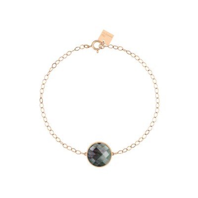 Bracelet Ginette NY EVER en or rose et nacre noire