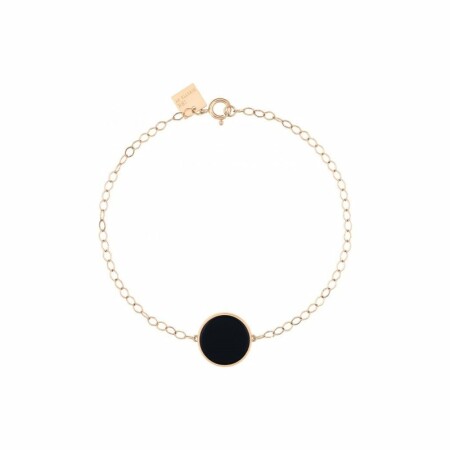 GINETTE NY EVER bracelet, rose gold and onyx