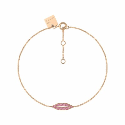 Bracelet Ginette NY FRENCH KISS en saphir rose et or rose