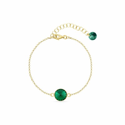 Bracelet Spark Candy en argent plaqué or jaune et cristaux