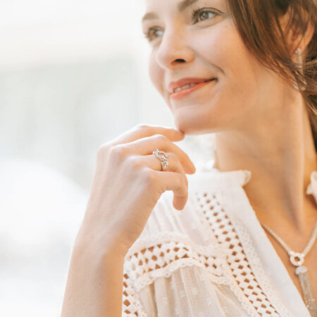 Bague Una Storia Cosimo en argent et oxydes de zirconium