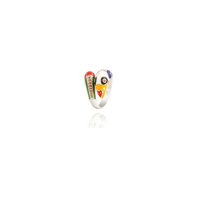 Bague Una Storia Toucan en argent rhodié et oxydes de zirconium
