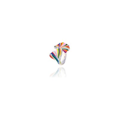 Bague Una Storia Ginkgo en argent rhodié et oxydes de zirconium