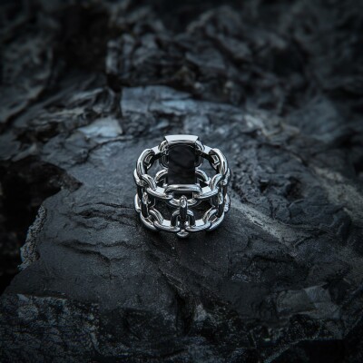 Bague Untied en argent rhodié