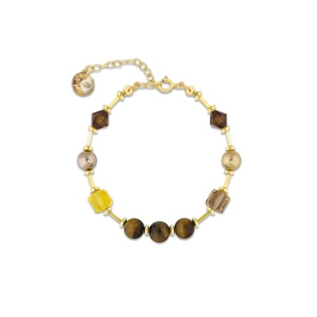 Bracelet Spark Jasmine en argent plaqué or jaune et cristaux