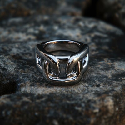 Bague Untied en argent rhodié
