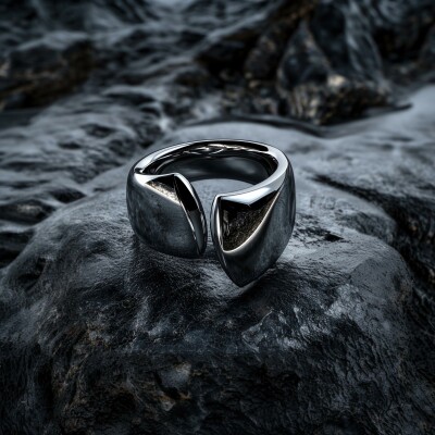 Bague Untied en argent rhodié