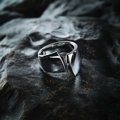 Bague Untied en argent rhodié