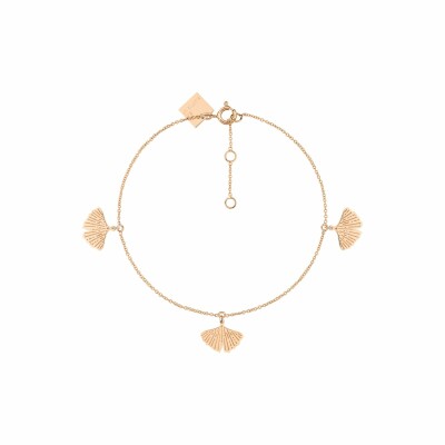 Bracelet GINETTE NY GINGKO en or rose