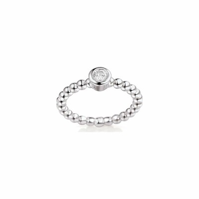 Solitaire BG Bruno Drisse en or blanc et diamant