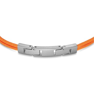 Bracelet Herbelin Amarrage en titane sablé et nylon orange