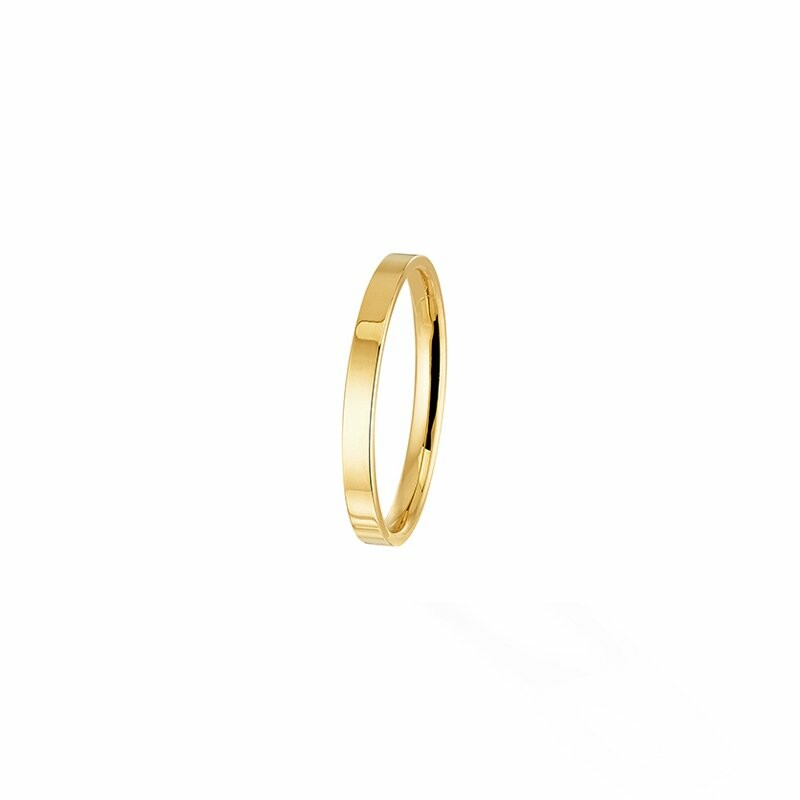 Bonheur parisian wedding ring, yellow gold, 2.5mm