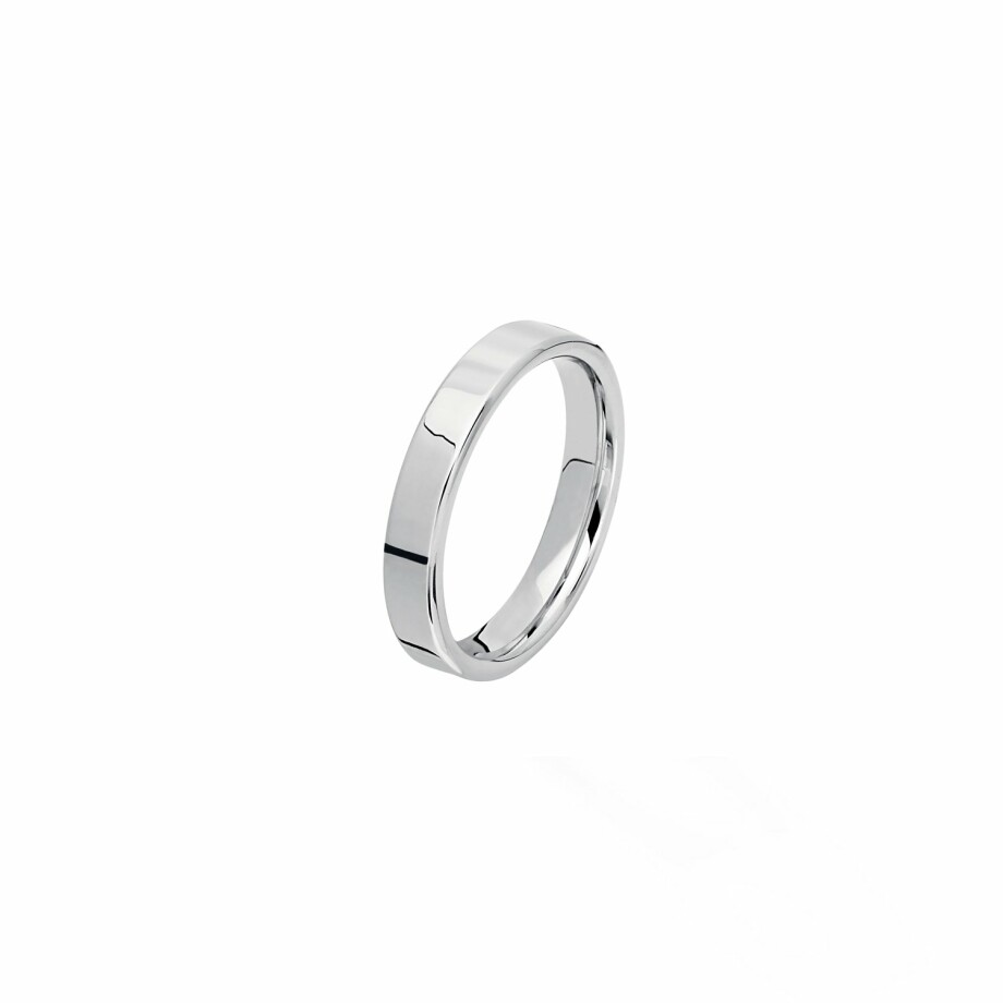 Happiness rounded edge wedding ring, white gold, 3.5mm