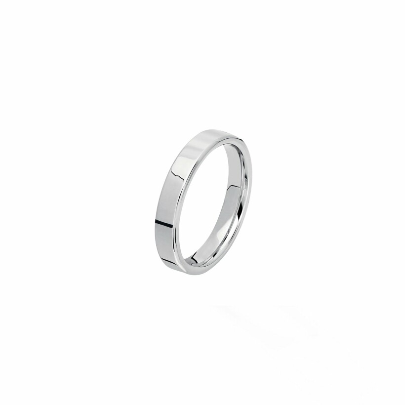 Happiness rounded edge wedding ring, white gold, 3.5mm