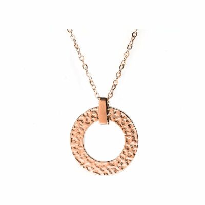 Collier Pierre Lannier Caprice en acier doré rose
