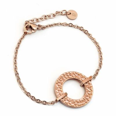 Bracelet Pierre Lannier Caprice en acier doré rose