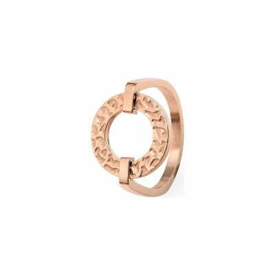 Bague Pierre Lannier Caprice en acier doré rose, taille 56