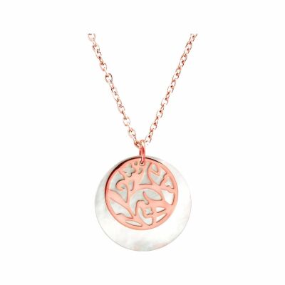 Collier Pierre Lannier Eolia en acier doré rose