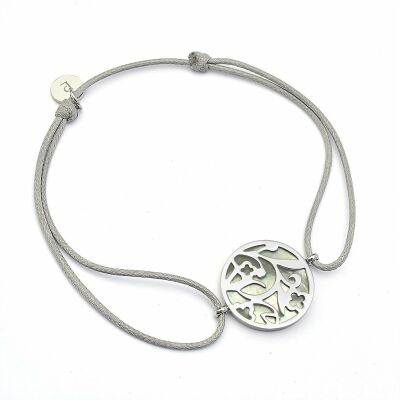 Bracelet Pierre Lannier Eolia en acier argenté, gris