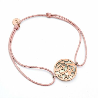 Bracelet Pierre Lannier Eolia en acier doré rose, rose
