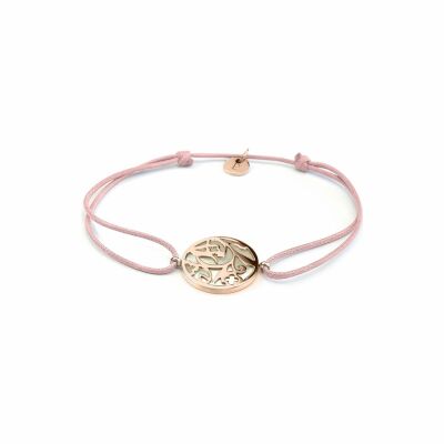 Bracelet Pierre Lannier Eolia en acier doré rose, rose