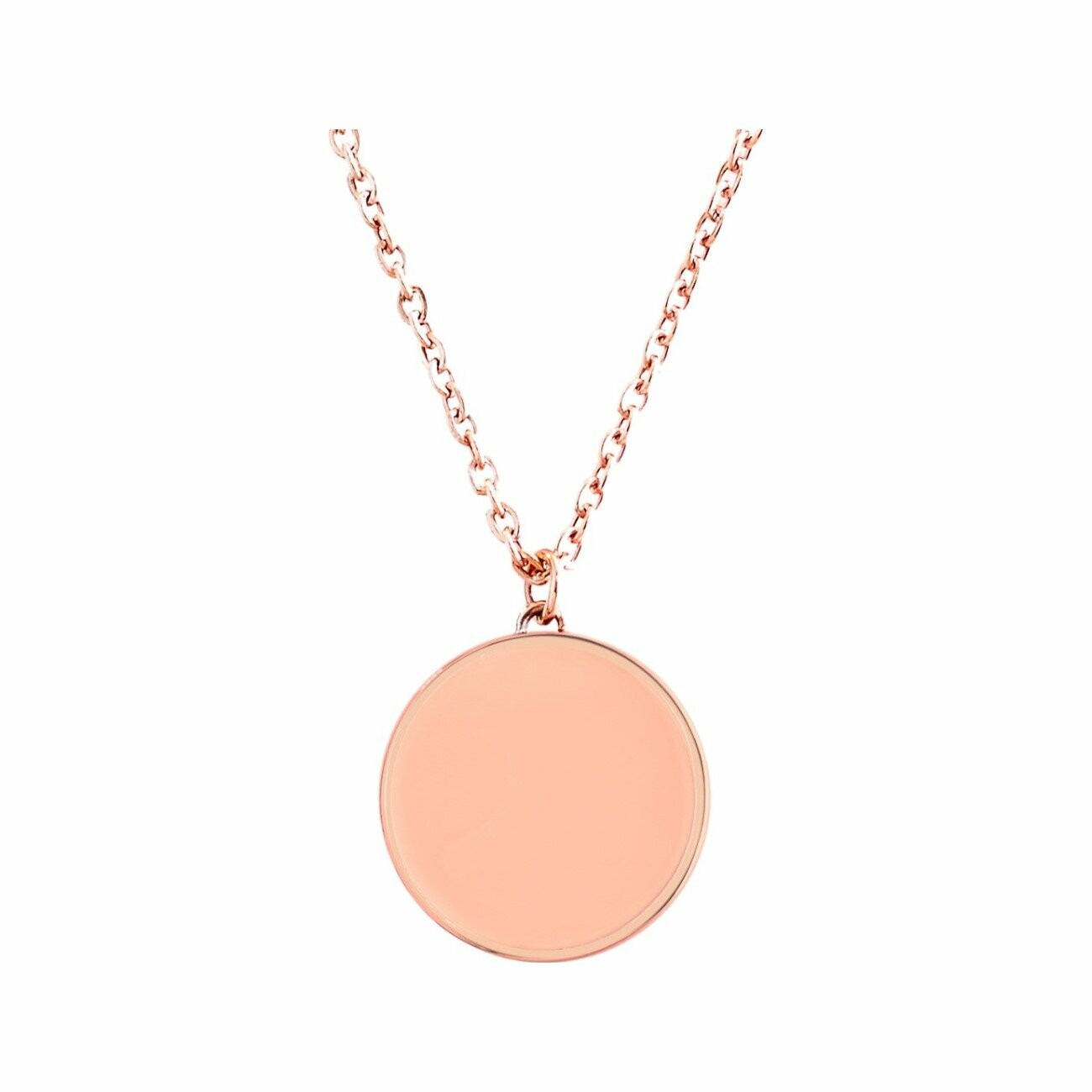 Collier Pierre Lannier Symphony en acier doré rose, rose