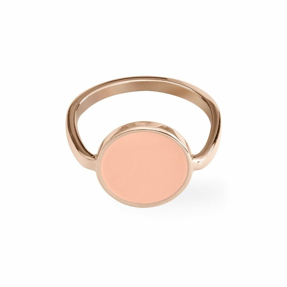 Bague Pierre Lannier Symphony en acier doré rose, rose, taille 54