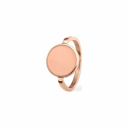 Bague Pierre Lannier Symphony en acier doré rose, rose, taille 54