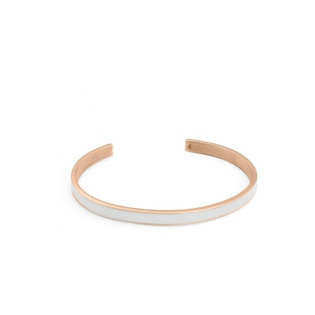 Bracelet Bangle Pierre Lannier Symphony en acier doré rose, blanc