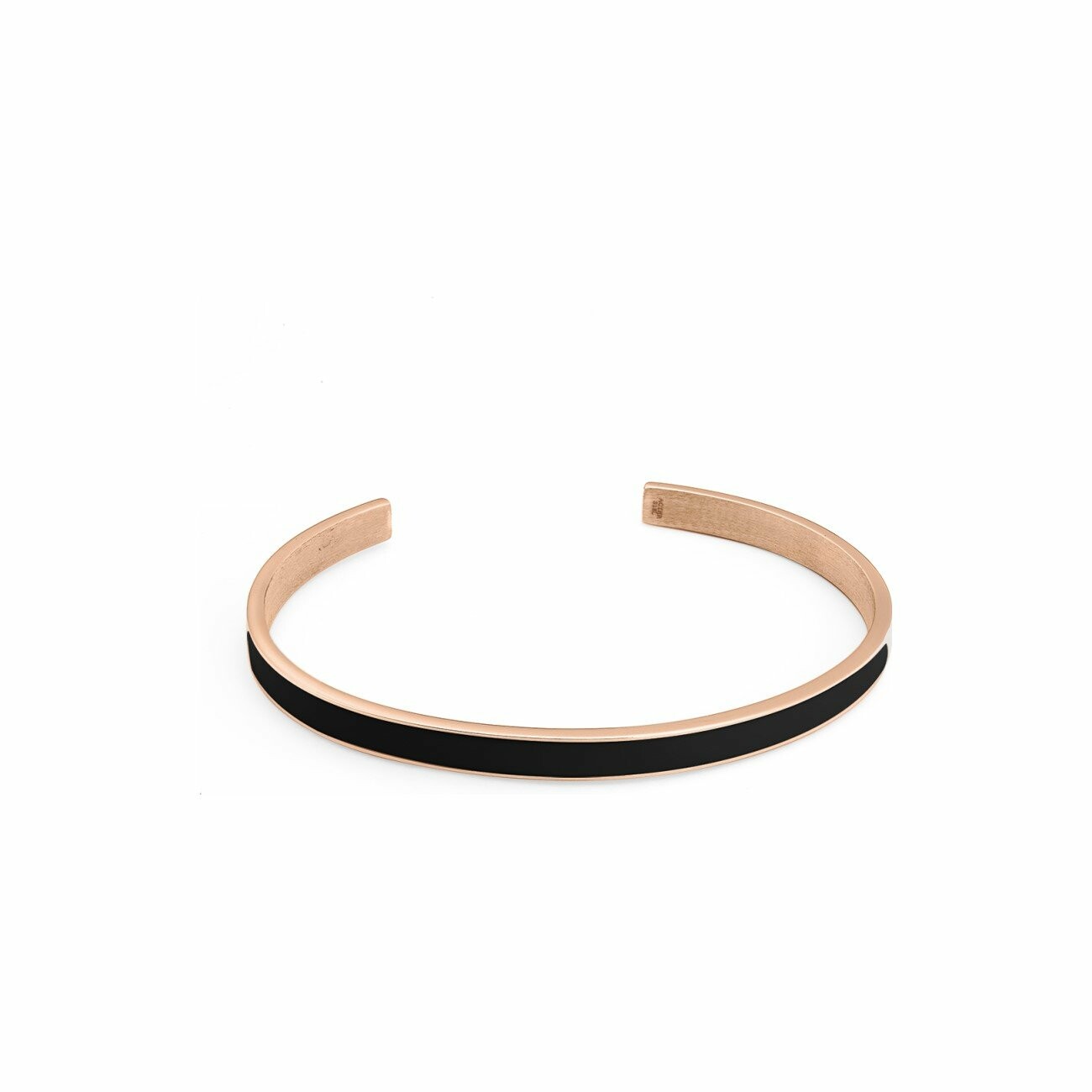 Bracelet Bangle Pierre Lannier Symphony en acier doré rose, noir