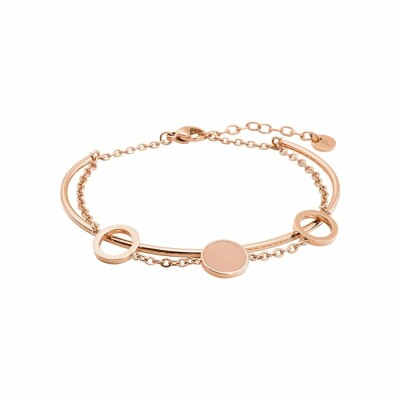 Bracelet Pierre Lannier Symphony en métal doré rose