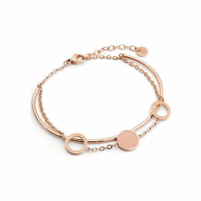 Bracelet Pierre Lannier Symphony en métal doré rose