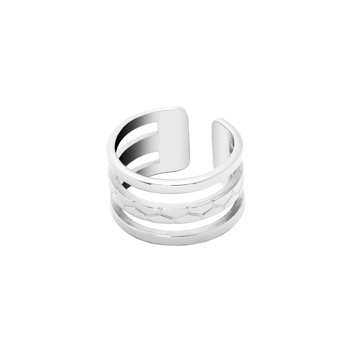 Bague Pierre Lannier Ariane en acier, taille 54