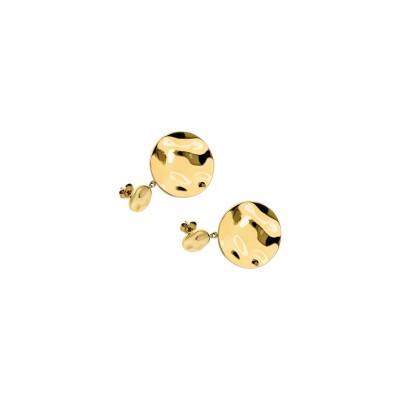 Boucle d'oreille Pierre Lannier Echo en métal doré
