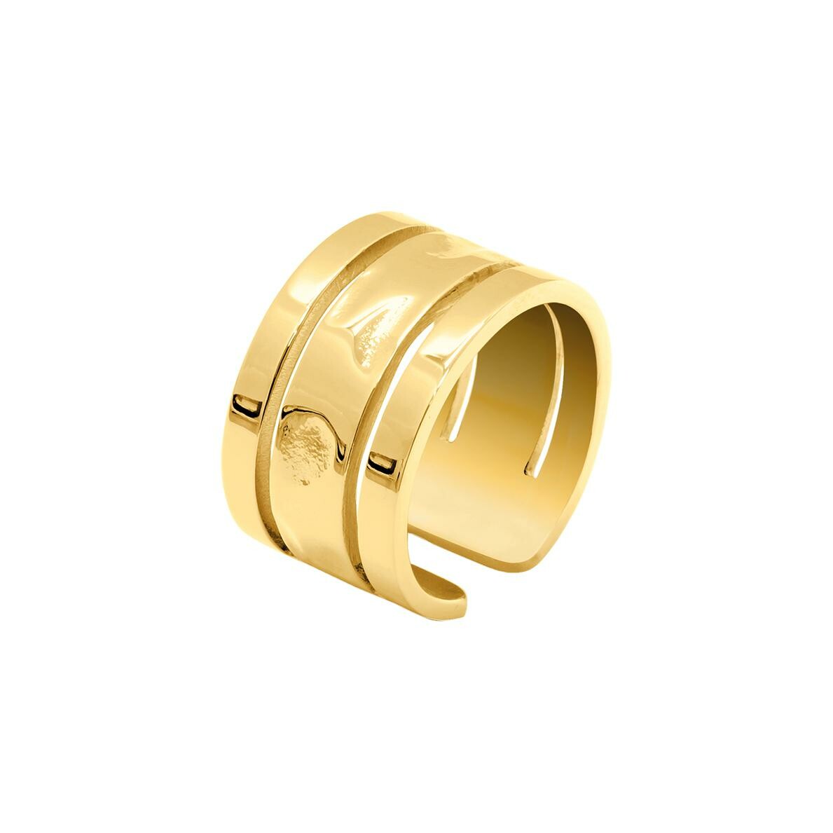 Bague Pierre Lannier Echo en métal doré, taille 52