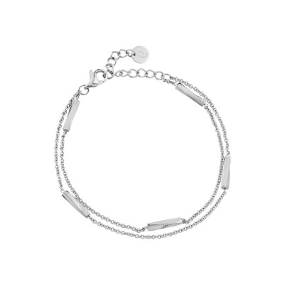 Bracelet Pierre Lannier Entasis en acier argenté