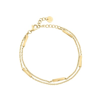 Bracelet Pierre Lannier Entasis en acier doré