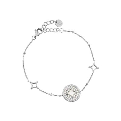 Bracelet Pierre Lannier Tessera en acier et nacre