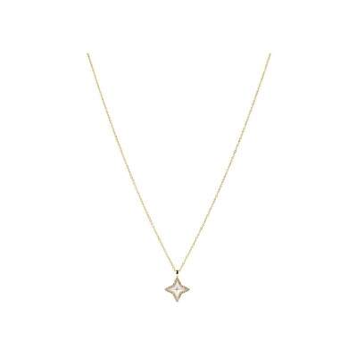 Collier Pierre Lannier Astoria en acier doré et nacre