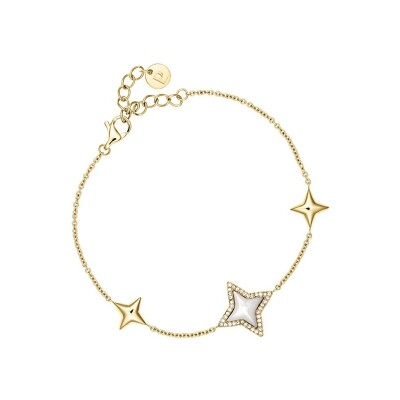 Bracelet Pierre Lannier Astoria en acier doré et nacre