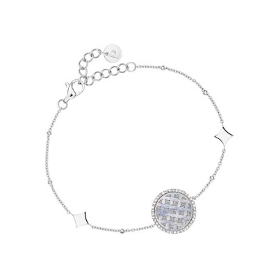 Bracelet Pierre Lannier Lunelia en acier et nacre