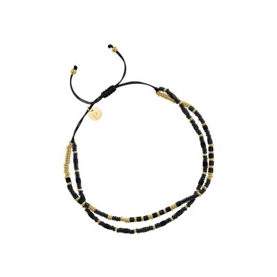 Bracelet Pierre Lannier Isalia en acier doré et perles