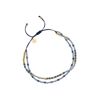 Bracelet Pierre Lannier Isalia en acier doré et perles