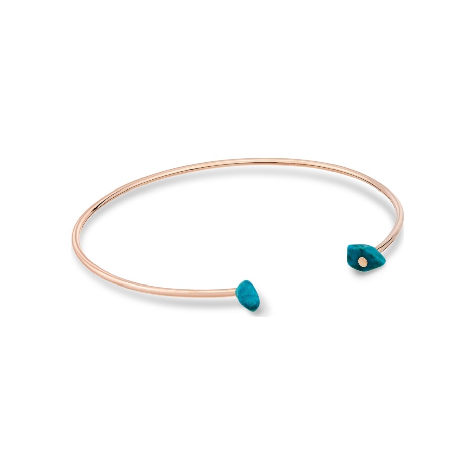 Bracelet GINETTE NY JALA en or rose et chrysocolle